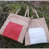 Picture 4/4 -Shopping bag with pocket (beige/grapefruit)