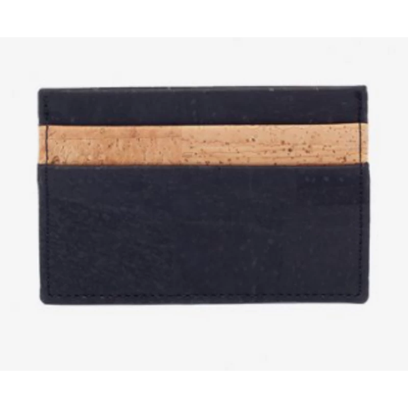 Bicolor card holder (beige/black)