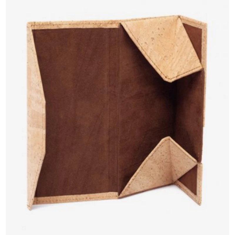 Sunglass holder triangular foldable box (beige)