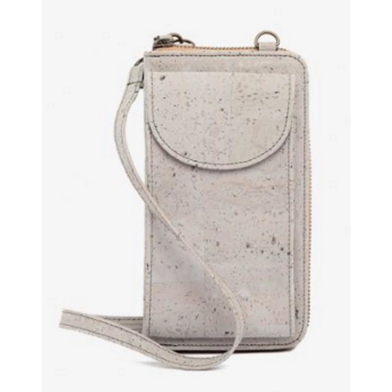 Vertical cork wallet (grey)